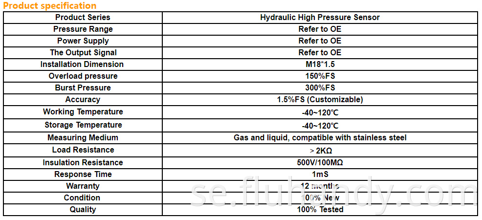 HM5501 Hydraulic transducer